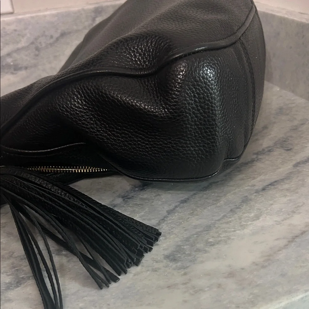 Michael Kors Black Pebbled Leather Crossbody with Gold Hardware - Picture 4 of 16